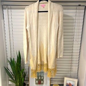 Lily Pulitzer Gold Tatum Cardigan - small